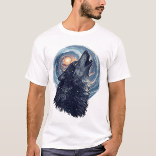 Camiseta Lobo das Estrelas – Ilustração de Animal Celestial