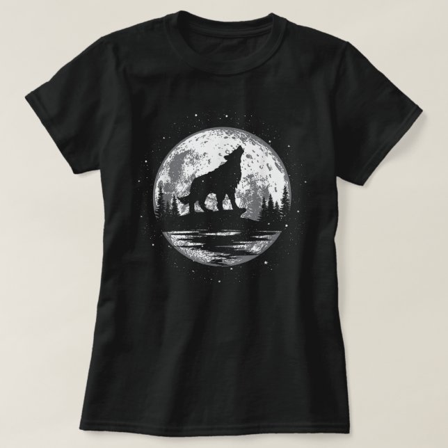 Camiseta Lobo De Gato Para Homens Mulheres Crianças Animais (Frente do Design)