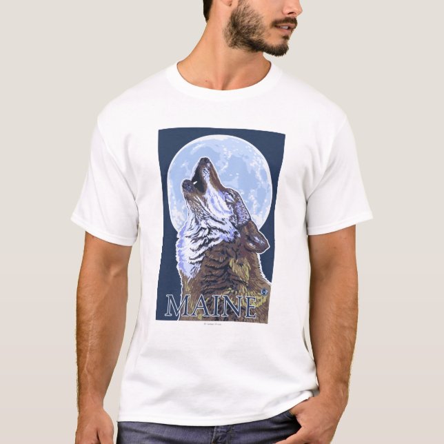 Camiseta Lobo de MaineHowling (Frente)