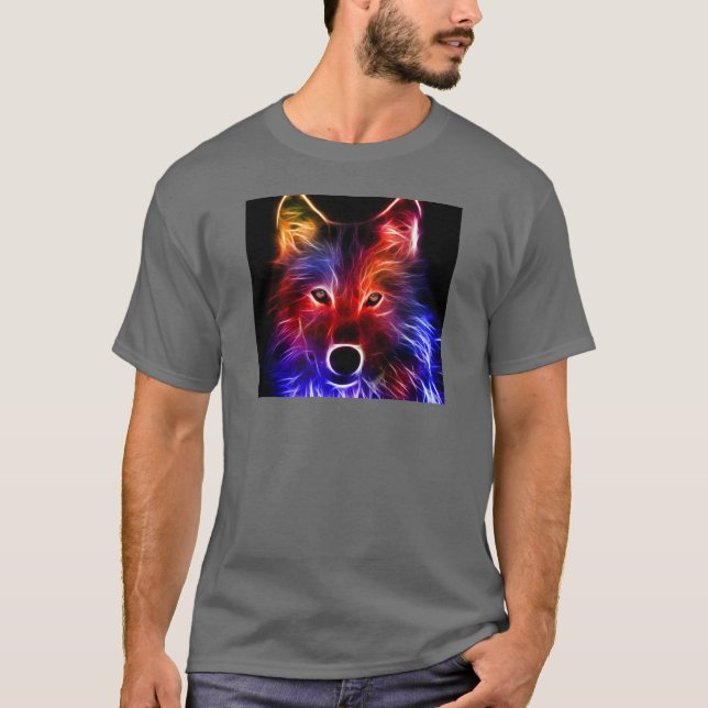 CAMISETA LOBO DE NÉON (Frente)