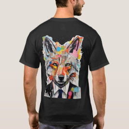 Camiseta Lobo de Rua com Retrato de Lobo de Desenho Animado