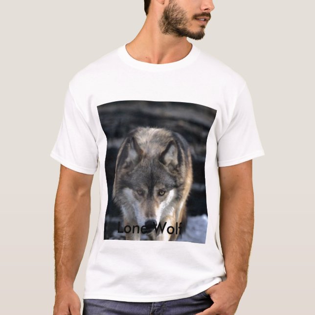 Camiseta Lobo de Runing, lobo solitário (Frente)