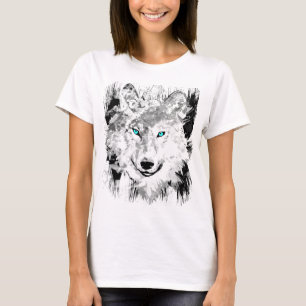 Camiseta Lobo   Desenho do Lobo Negro e Branco   Lobo Siber