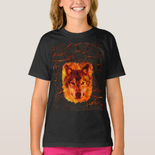 Camiseta Lobo do fogo da lava
