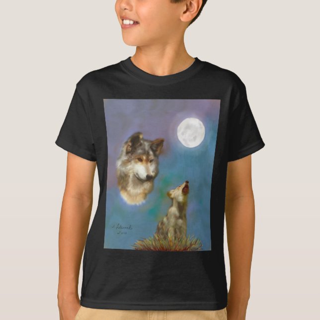Camiseta lobo-e-filhote (Frente)