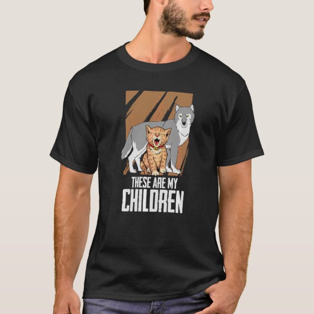 Camiseta Lobo E Lobos Animais Selvagens De Gato Estes São O (Frente)