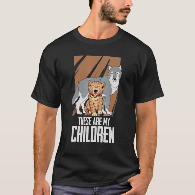 Camiseta Lobo E Lobos Animais Selvagens De Gato Estes São O (Frente)