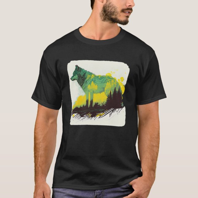 Camiseta Lobo e Lobos Homens Mulheres Crianças 62 (Frente)