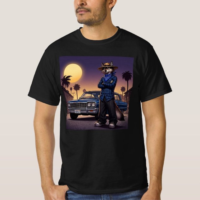 Camiseta Lobo E Lowrider (Frente)