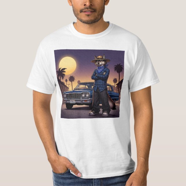 Camiseta Lobo E Lowrider (Frente)