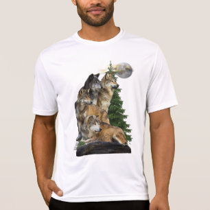 Camiseta lobo e lua