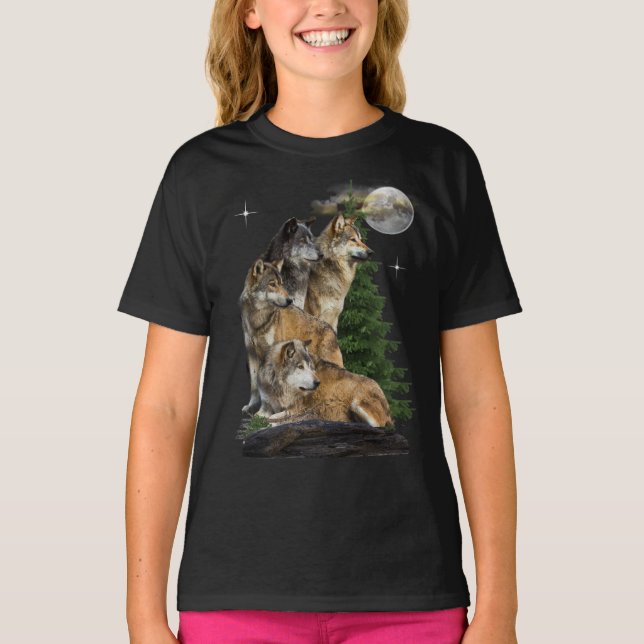 Camiseta Lobo e Lua (Frente)
