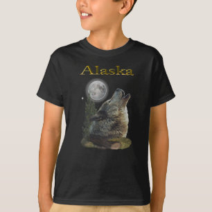 Camiseta lobo e lua