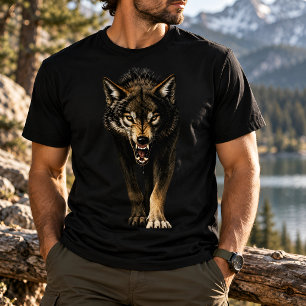 Camiseta Lobo Feroz – Predador de Lobo Selvagem Irritado