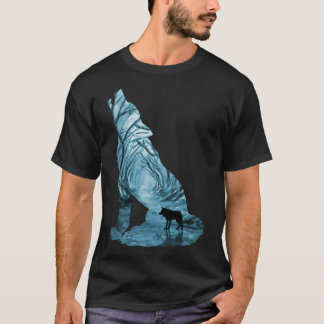 Camiseta Lobo Florestal Selvagem - Turquesa