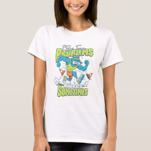 Camiseta Lobo foge dos problemas Citação engraçada de atlet