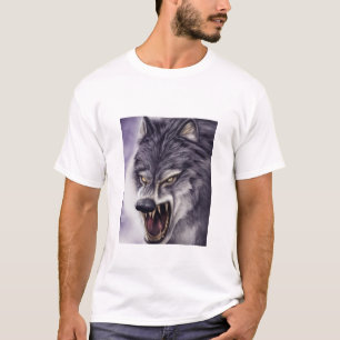 Camiseta Lobo furioso com Presas, Modo de ataque gráfico