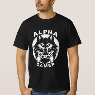Camiseta Lobo Gamer Alfa com Controle