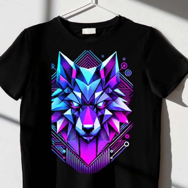 Camiseta lobo geométrico (Criador carregado)