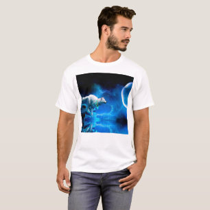 Camiseta Lobo indiano e lua cheio