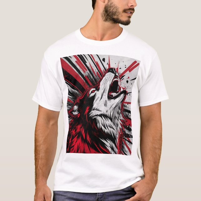 Camiseta Lobo Inteligente - O Guardião Sábio (Frente)