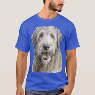 Camiseta Lobo Irlandês Aquarela retrô