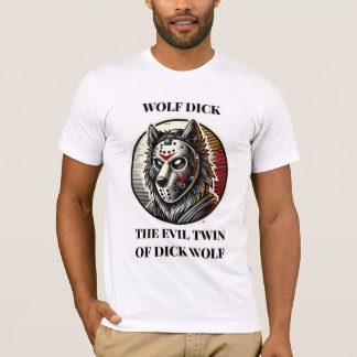 Camiseta Lobo jogando hóquei para homens