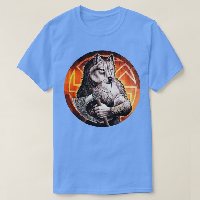 Camiseta Lobo Kolovrat Com Ax (Frente do Design)