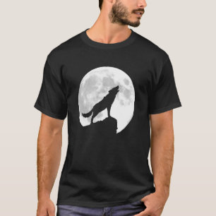 Camiseta Lobo legal A Uivar-Se No Halloween Brilhante Da Lu