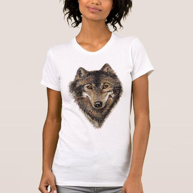 Camiseta Lobo, Lobos, Animais Selvagens, Natureza, (Frente)