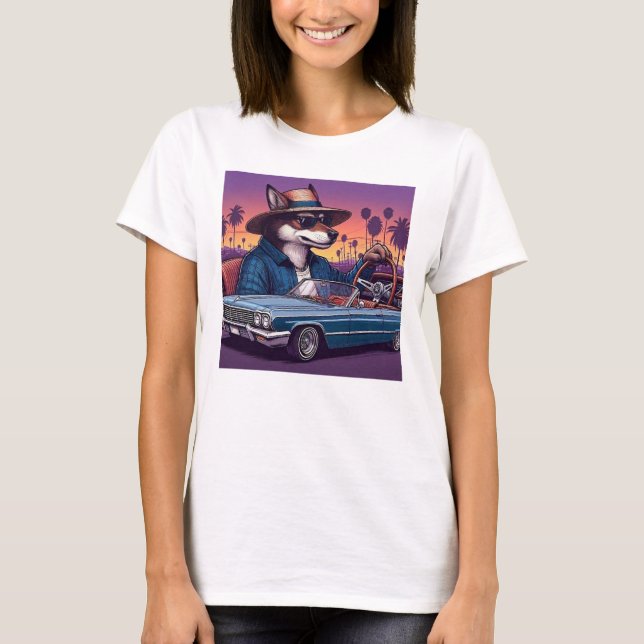 Camiseta Lobo Lowrider Wolfy (Frente)