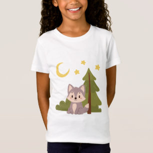 Camiseta Lobo-macaco na floresta