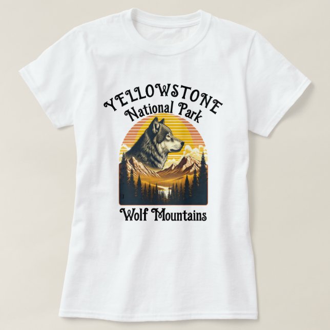 Camiseta Lobo Majestoso de Yellowstone (Frente do Design)