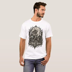 Camiseta Lobo Mau Halloween Adesivo Gótico Vintage Terror