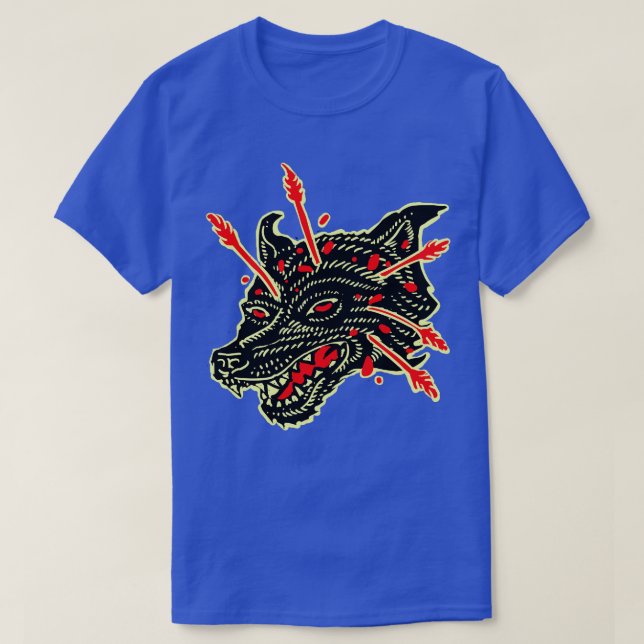 Camiseta lobo morto (Frente do Design)