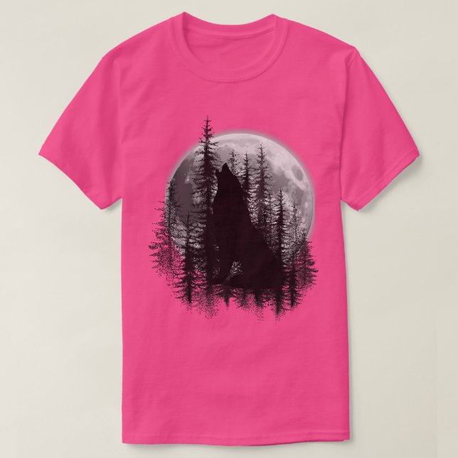 Camiseta lobo na floresta (Frente do Design)