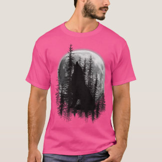 Camiseta lobo na floresta