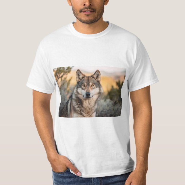 Camiseta Lobo na natureza (Frente)