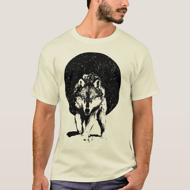 Camiseta Lobo na Noite (Frente)