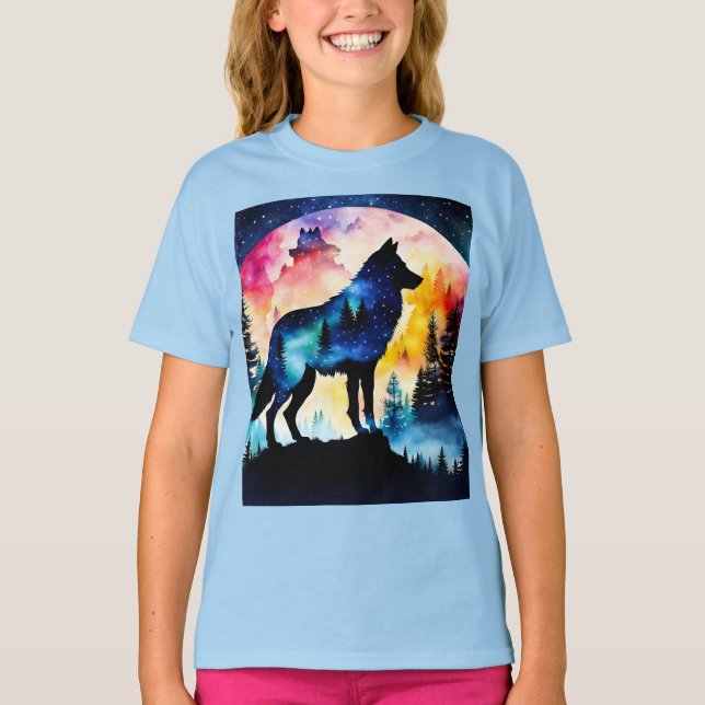 Camiseta Lobo na serra aquosa (Frente)