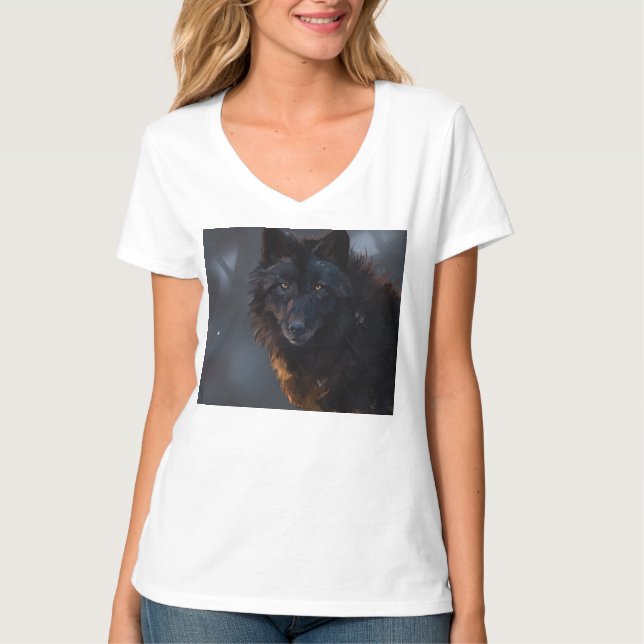 Camiseta Lobo Negro (Frente)