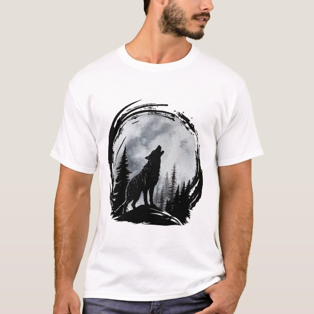Camiseta Lobo Negro (Frente)