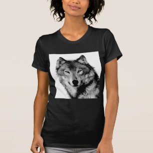 Camiseta Lobo Negro e Branco