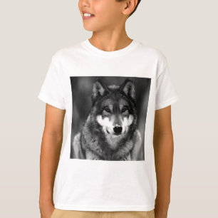 Camiseta Lobo Negro e Branco