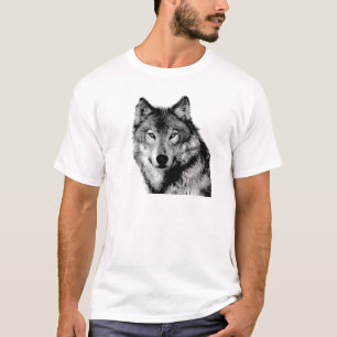 Camiseta Lobo Negro e Branco