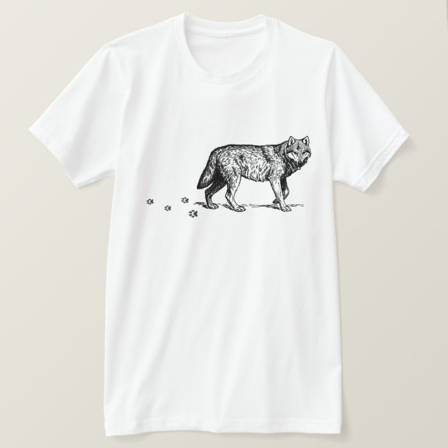 Camiseta Lobo Negro legal Paw do Lobo Negro (Frente do Design)