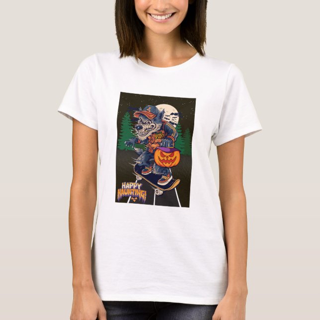 CAMISETA LOBO NO HALLOWEEN (Frente)