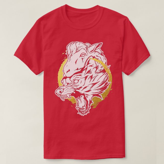 Camiseta Lobo no Vestuário de Ovelha (Frente do Design)