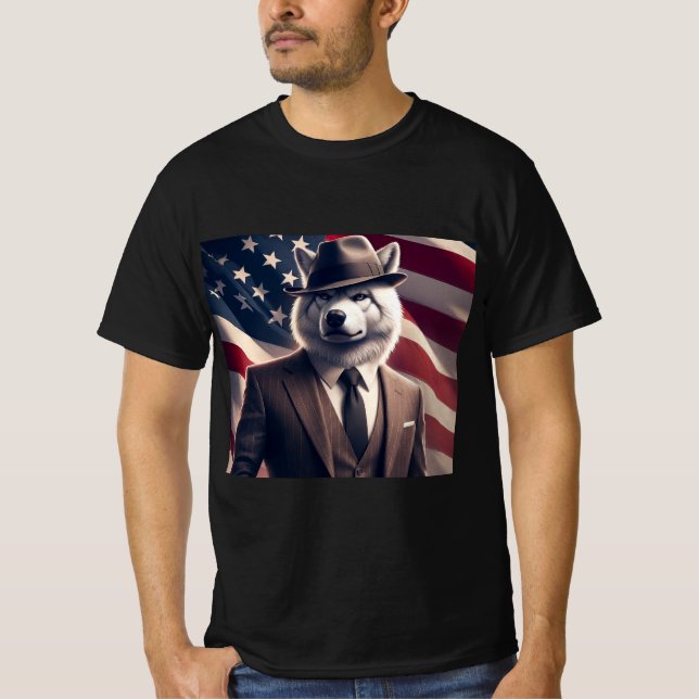 Camiseta Lobo Patriótico (Frente)