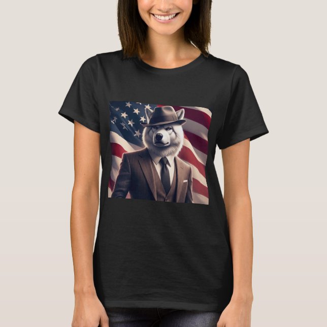 Camiseta Lobo Patriótico   (Frente)